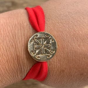Rustic Cuff Red Hair Tie